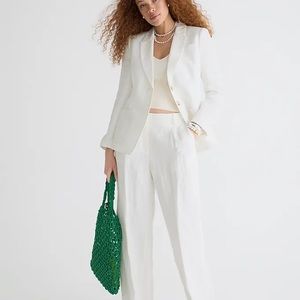 J. Crew White Linen Pants